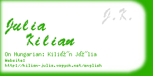 julia kilian business card